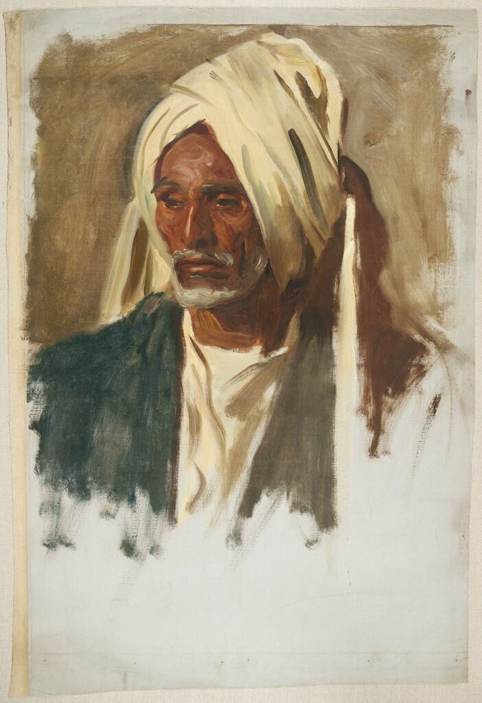 Retrato de un anciano con barba blanca, óleo sobre lienzo de John Singer Sargent