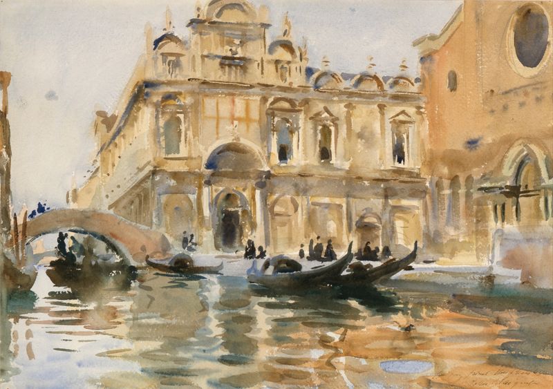 Rio dei Mendicanti, Venecia de John Singer Sargent, pintura al óleo