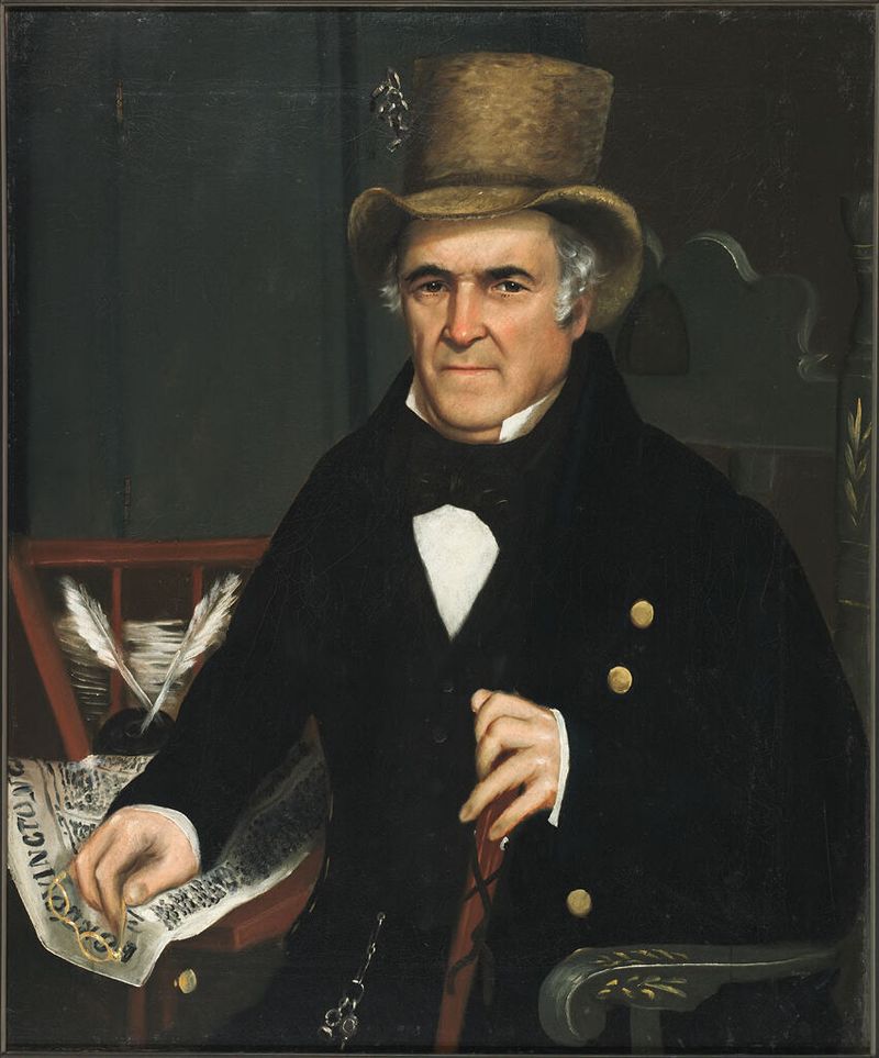 Retrato de Benjamin Clark, escultura em mármore de Asahel Lynde Powers