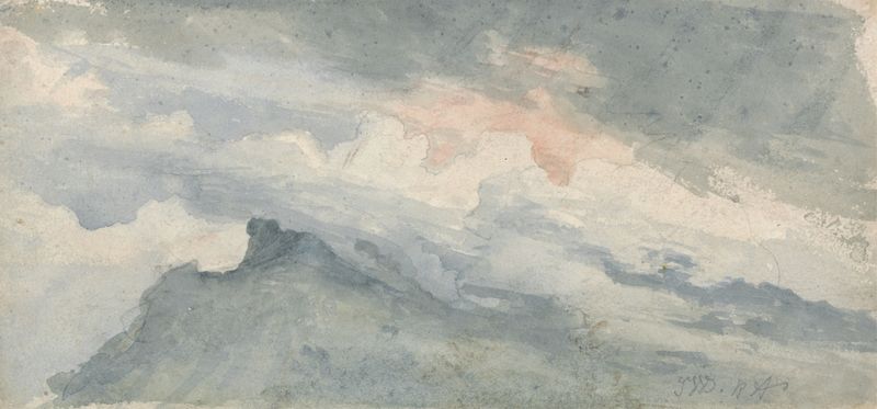 Study of a Hill Top and Sky by James Ward, oil on canvas depicting hills and a vast sky.