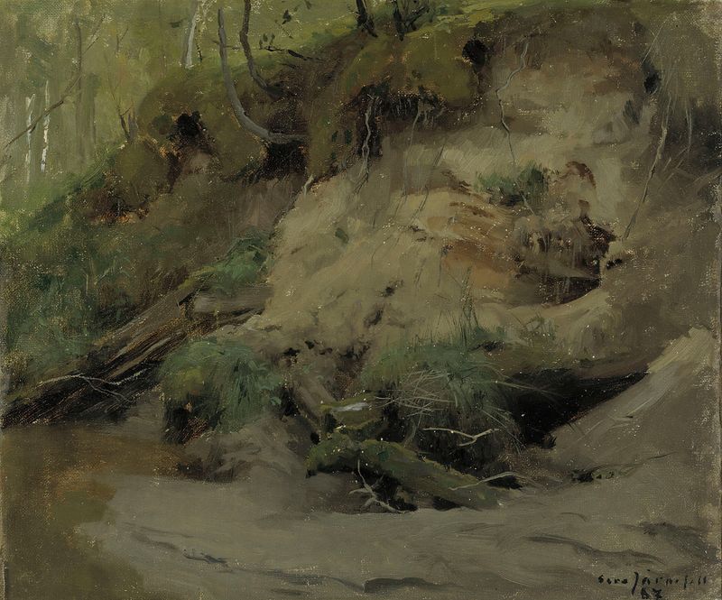 Forest with a Sandy Slope, oil painting by Eero Järnefelt