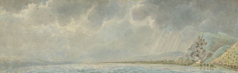 Stormy marine landscape with waves and rocks, oil painting by Willey Reveley