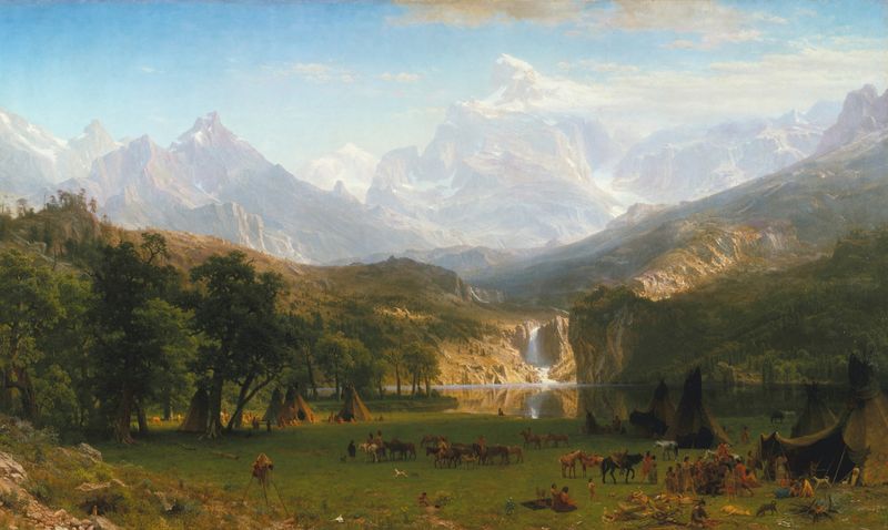 Landscape of The Rocky Mountains, Lander’s Peak by Albert Bierstadt, oil painting