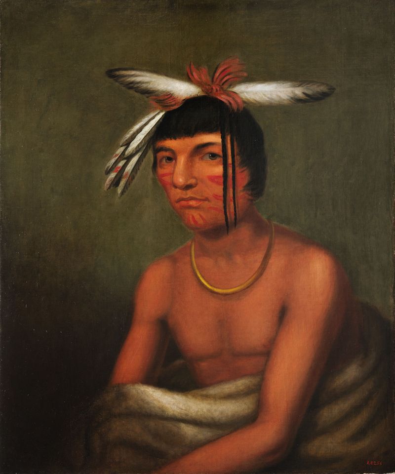 Mish-Sha-Quat (Clear Sky) by Henry Inman, oil on canvas depicting a Chippewa delegate