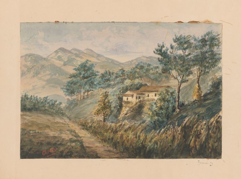 Acuarela de Auguste Mouillesaux de Bernières que representa memoria y transformación.