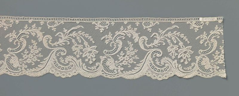 Obra de encaje de Unknown Artist con fuchsias y olas, c. 1890