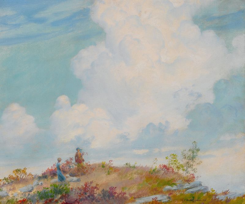 Pink Cloud Over Mountain, oil on canvas by Charles Courtney Curran