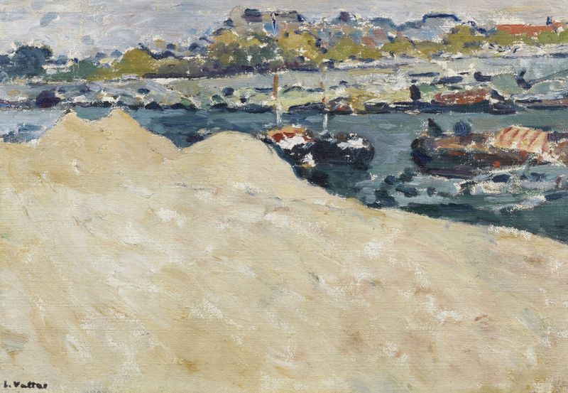 Sablières sur les quais de la Seine à Paris de Louis Valtat, pintura a óleo que retrata o rio Sena.