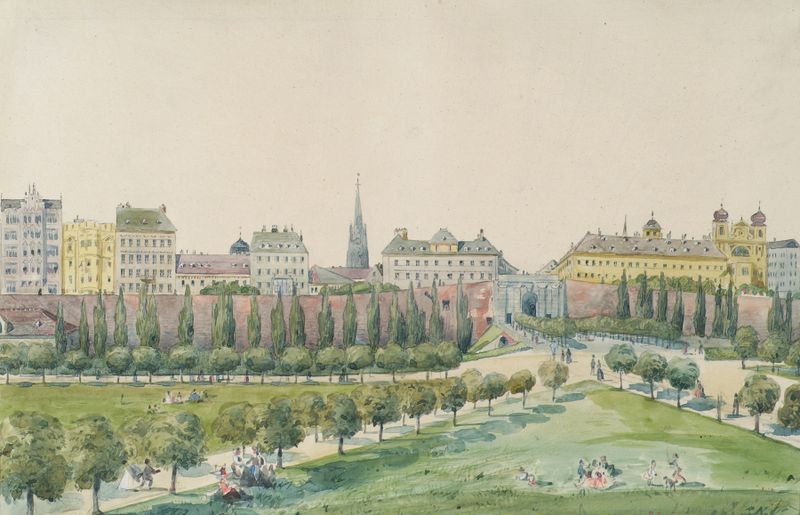 Architecture of Die Stubenbastei und das Stubentor in Wien by Emil Hütter, medium unknown