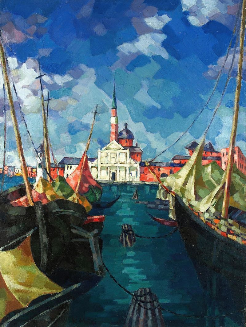 Veneetsia by Konrad Mägi, oil on canvas depicting a serene Venetian landscape.