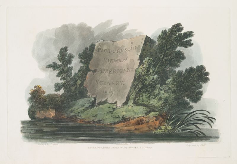 Landscape depicting rolling hills and a clear sky, by Joshua Shaw