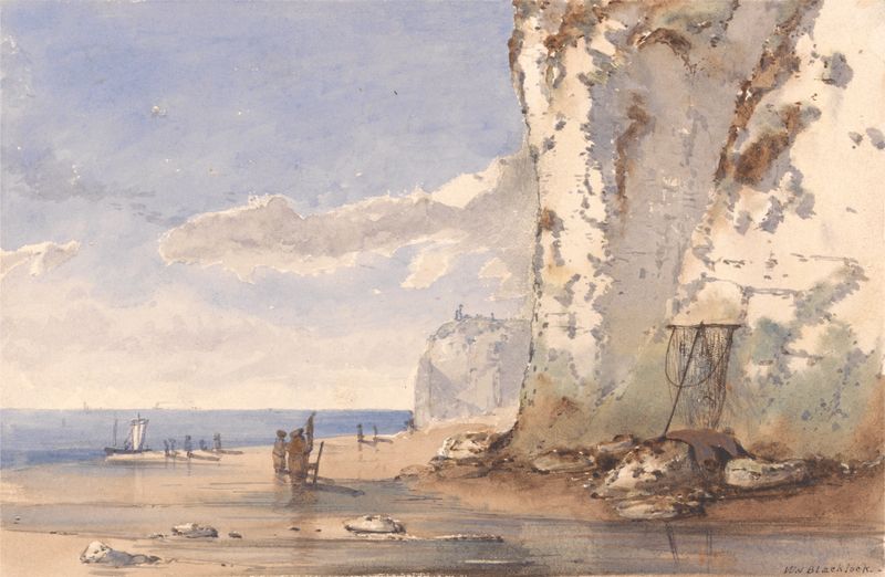 Marine scene with sea and clouds, oil painting by William James Blacklock