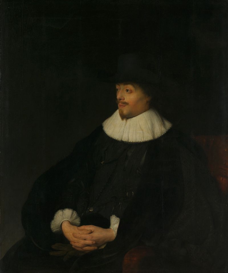 Portrait of Constantijn Huygens, oil on panel by Jan Lievens