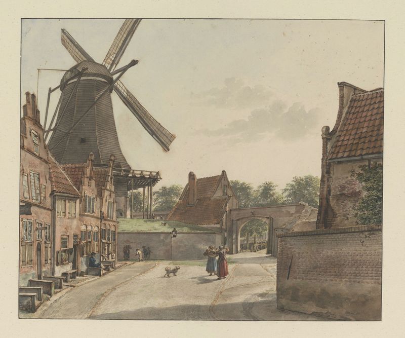 Dutch Golden Age architecture by Wybrand Hendriks, oil painting