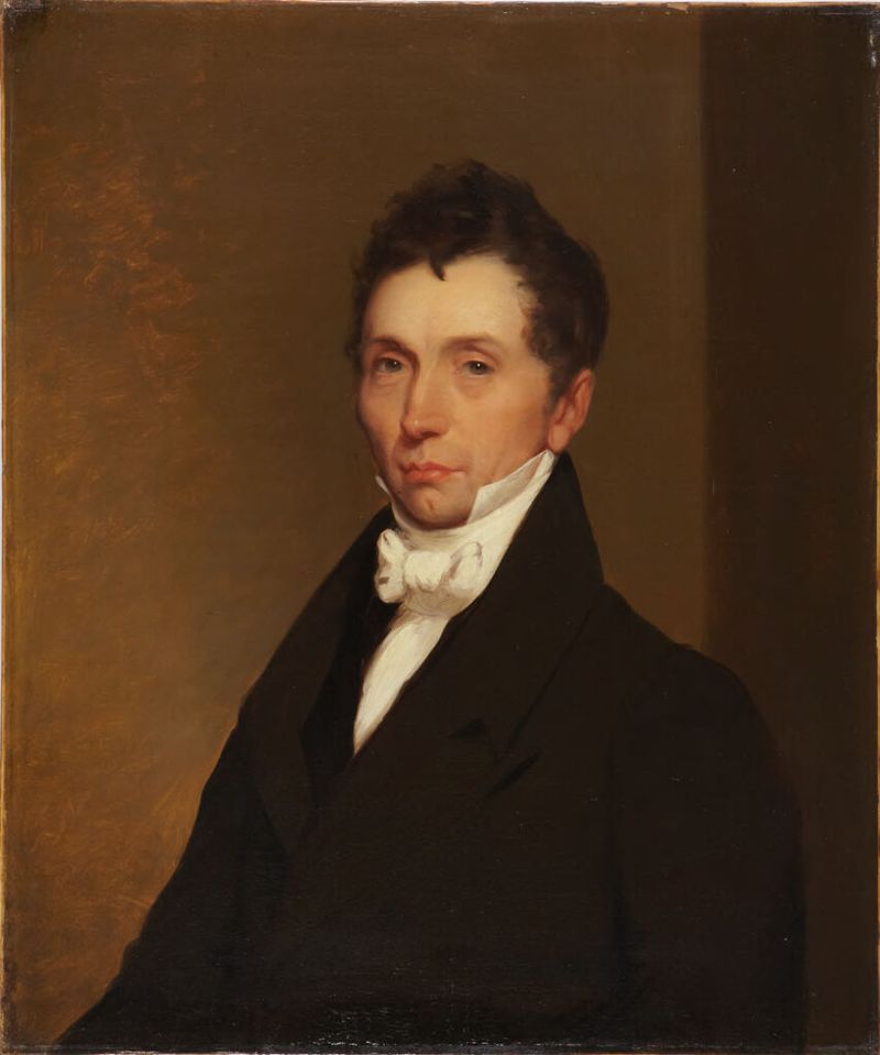 Retrato de David Dudley por Chester Harding, óleo sobre tela
