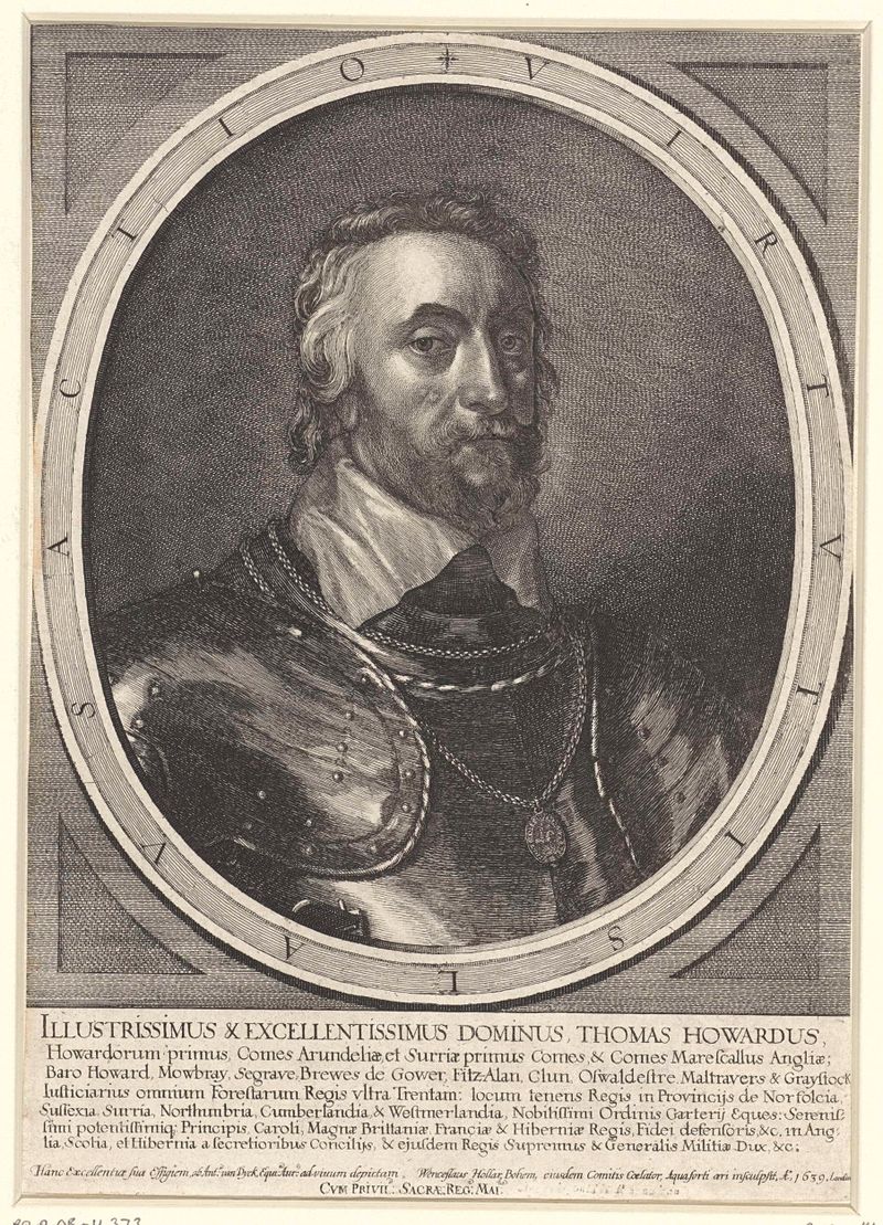 Portret van Thomas Howard, graaf van Arundel, gravura de Wenceslaus Hollar