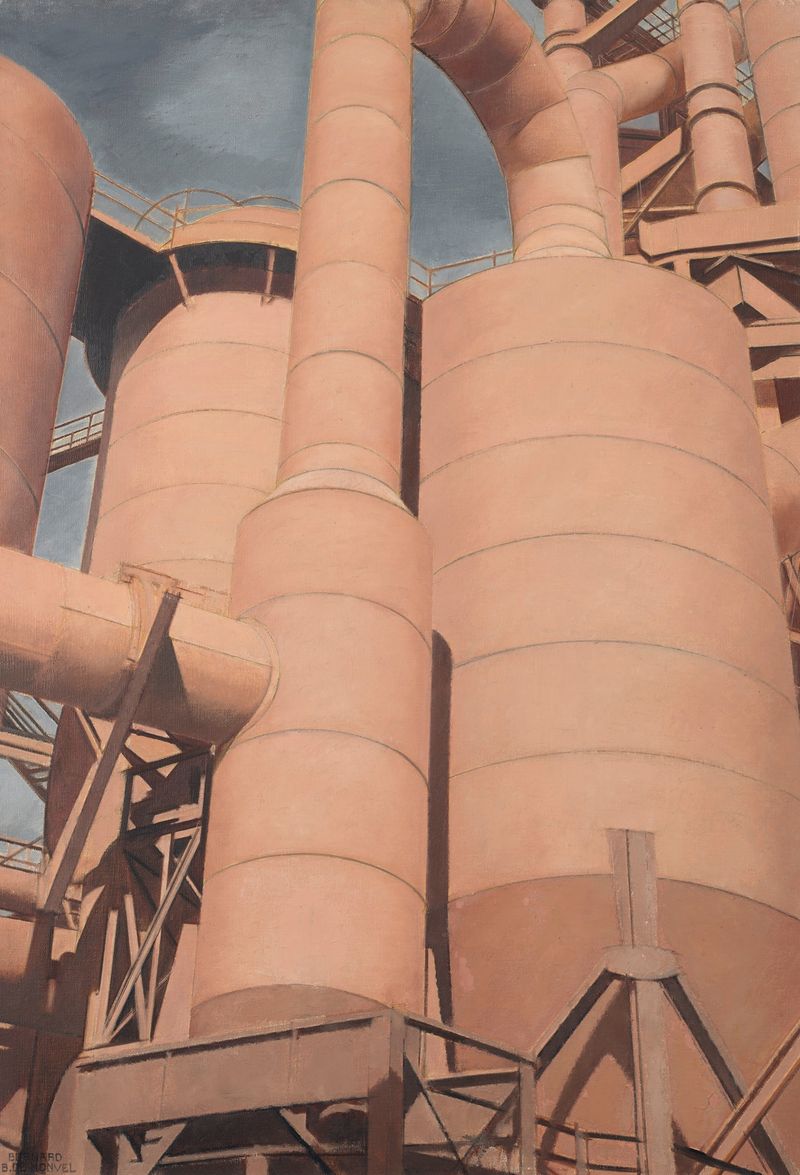South Works Steel Mill in Chicago, Illinois, oil on canvas by Bernard Boutet de Monvel