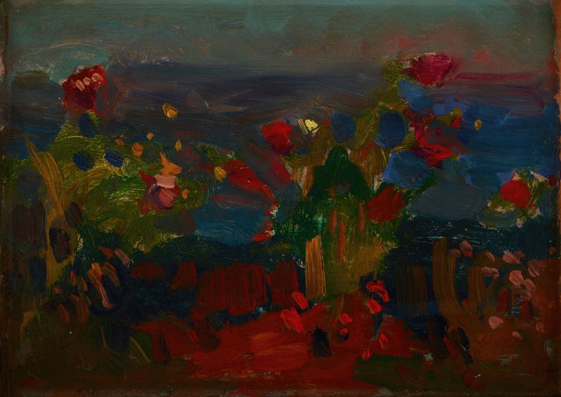 Obra de Post-Impresionismo de Jan Stanisławski que representa un jardín de comerciantes en Kyiv