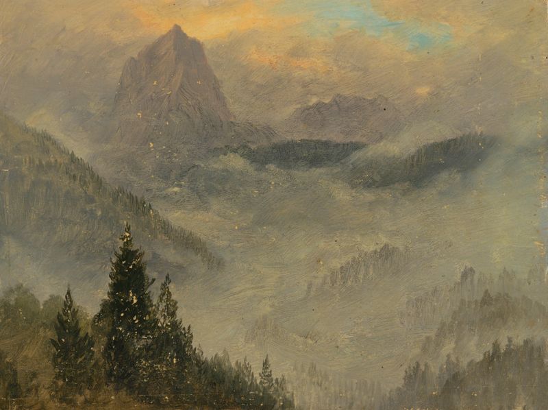 Paisaje del Hochkalter de Frederic Edwin Church, pintura al óleo
