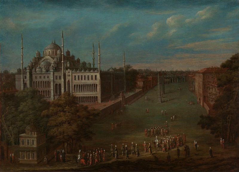 The Grand Vizier Crossing the Atmeydanı, oil painting by Jean Baptiste Vanmour