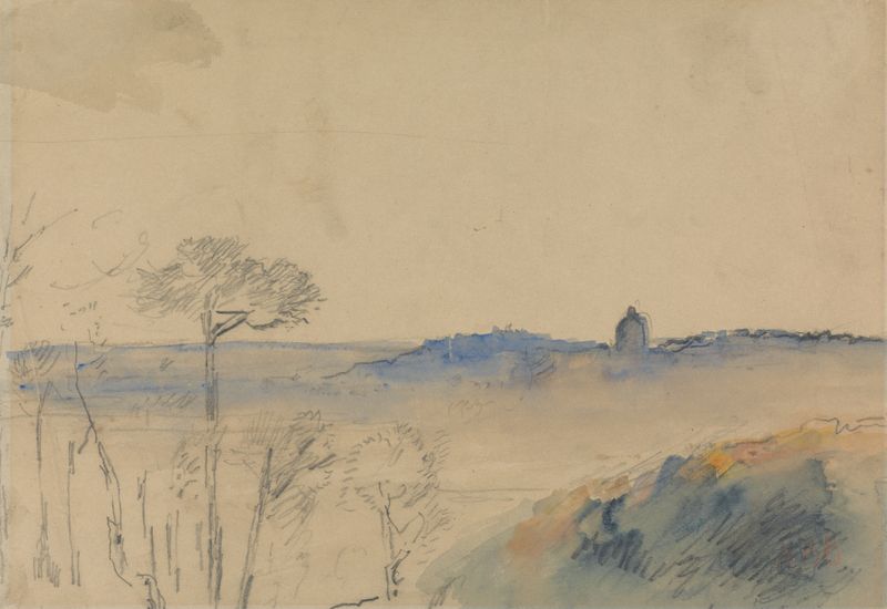 Landscape view from Monte Mario, oil painting by Hercules Brabazon Brabazon