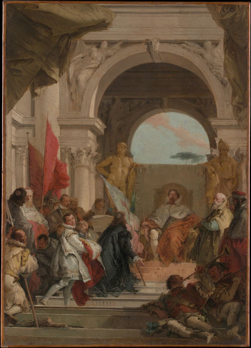 La Investidura del Obispo Harold como Duque de Franconia, óleo sobre lienzo de Giovanni Battista Tiepolo