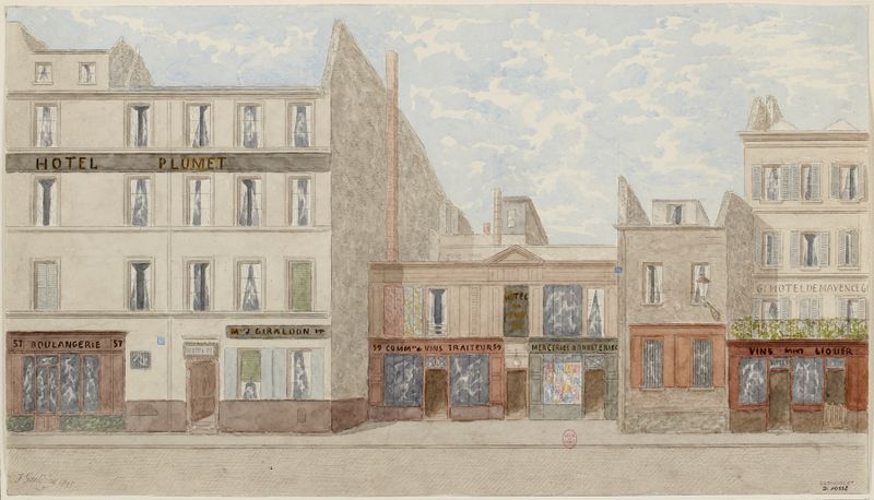 Pintura impressionista de Rue Vaneau Nº57 à 61 por Jules Gaildrau