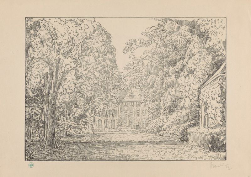 Oil on canvas of Duivenvoorde Castle by Simon Moulijn