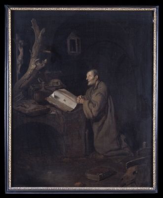 Naturaleza muerta con frutas y vidrio de Bartholomeus Maton, pintura al óleo