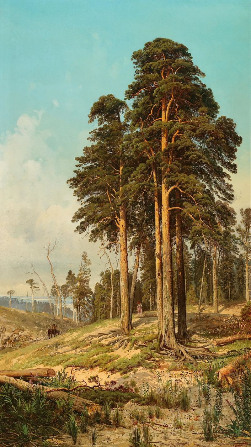 A Summer Day near Saint Petersburg, oil on canvas by Andrei Nikolaevich Shilder, depicting a tranquil landscape.