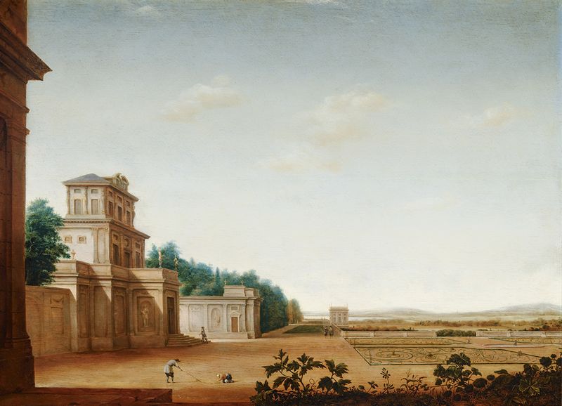 Country House and Park de Jan van Nickele, pintura de paisaje