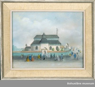 Architecture of Uddevalla old church, pastel by Carl Fredrik Richter
