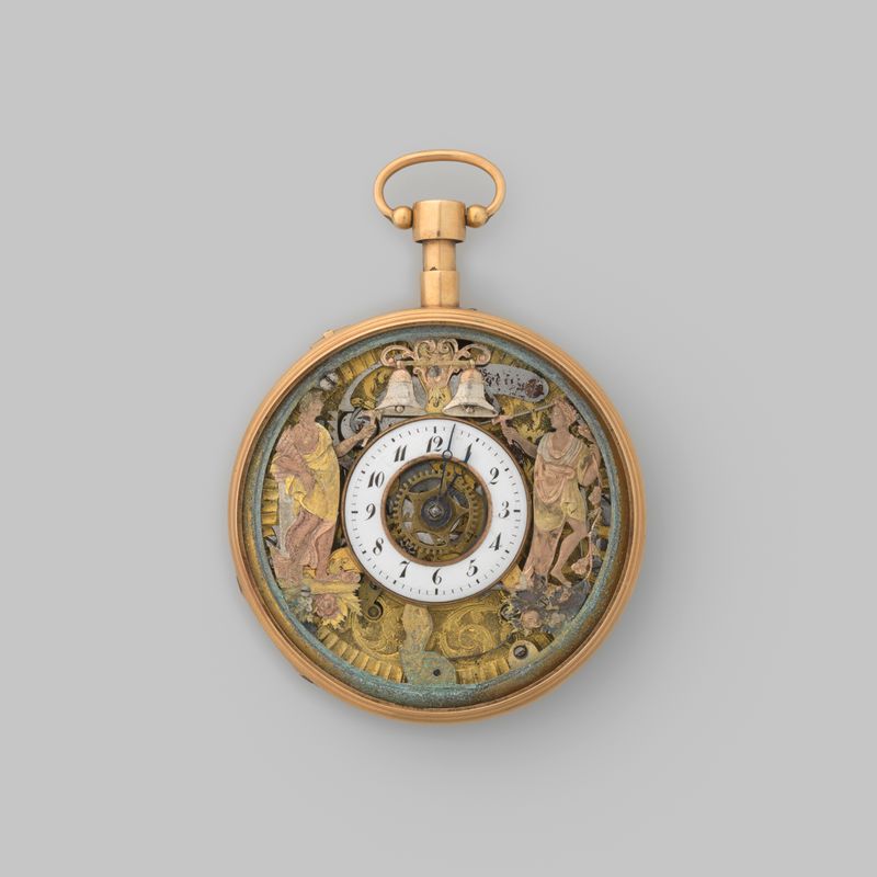 Arte decorativa vitoriana, relógio de ouro de artista desconhecido