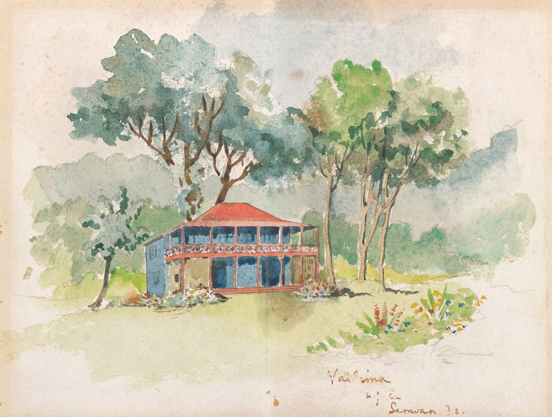 Paisaje que muestra un suave amanecer sobre colinas de Robert Louis Stevenson