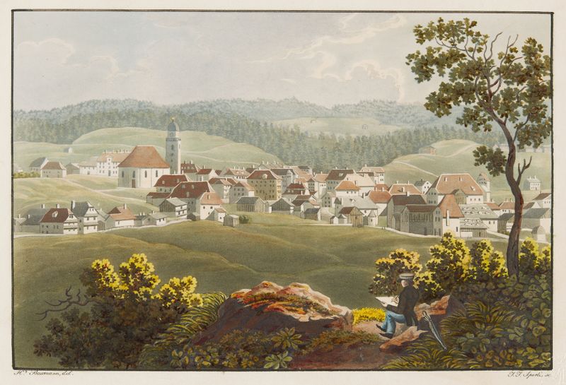 Paisaje de Jean Henri Baumann, pintura al óleo que muestra luz serena.