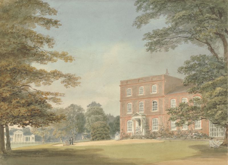 Paisaje de Ayot House, óleo sobre lienzo de Samuel Davis