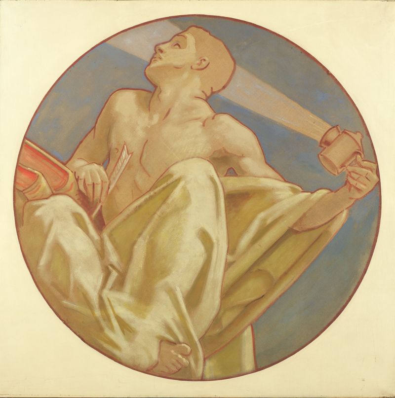 Pintura histórica a óleo de John Singer Sargent, Estudo para 'História'
