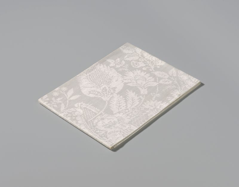 Gravura de uma toalha com padrão de renda por um artista desconhecido, 1736