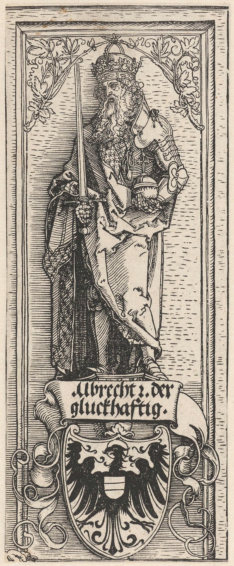 Retrato de Albrecht de Gelukkige, 1515, papel, por Albrecht Dürer