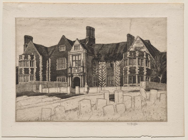 Arquitectura de Ragdale Hall en un paisaje por Frederick Landseer Maur Griggs