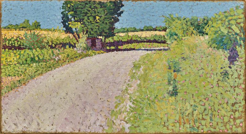 Path in the Country by Charles Angrand, oil on canvas depicting a winding path through the countryside.