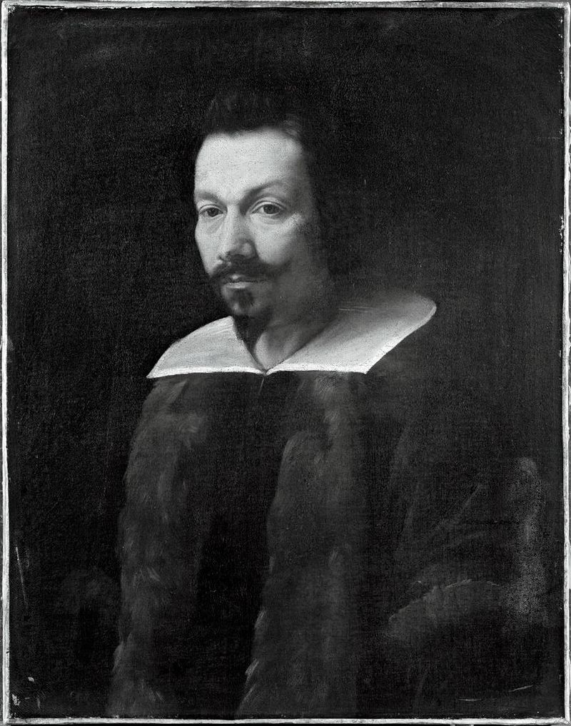 Retrato de un hombre, óleo sobre lienzo de un artista no identificado