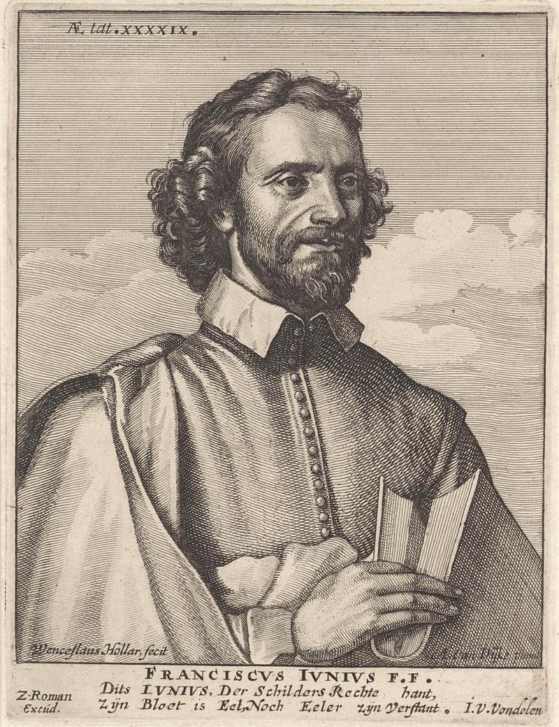 Retrato de Franciscus Junius de Jongere, gravura de Wenceslaus Hollar