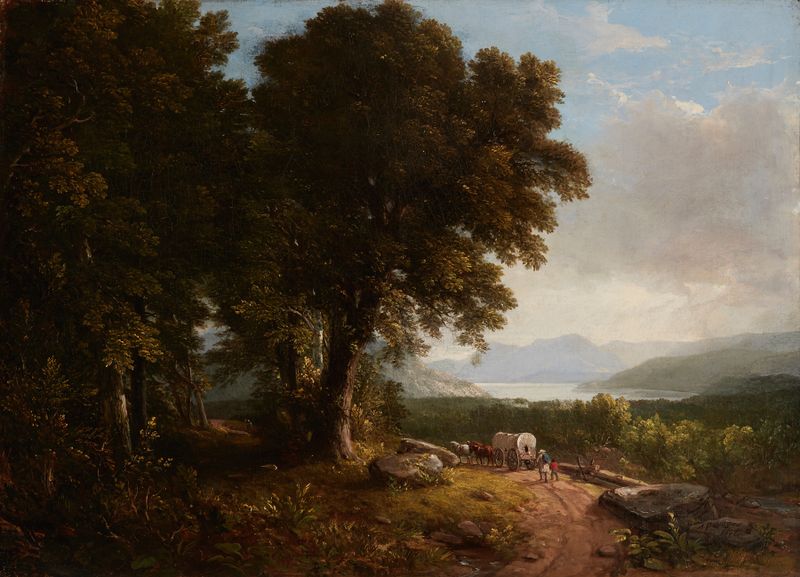 Landscape with Covered Wagon, oil painting by Asher Brown Durand