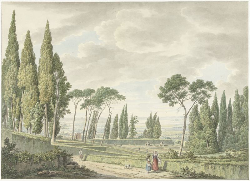 Terraces and fountains in Tivoli, oil on canvas by Daniël Dupré