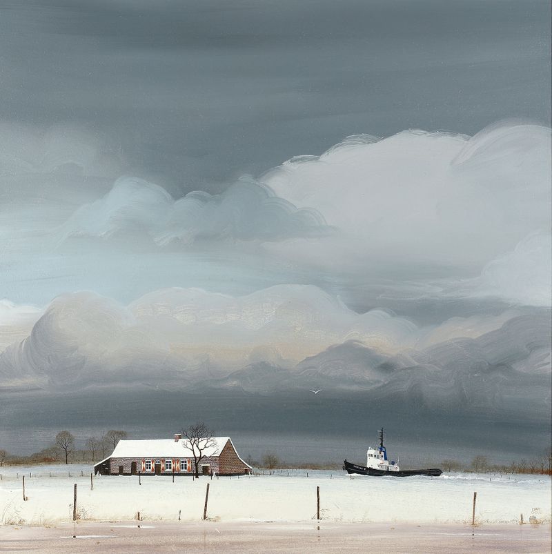 Paisagem com uma fazenda e um barco de Ivan Good, Romantismo