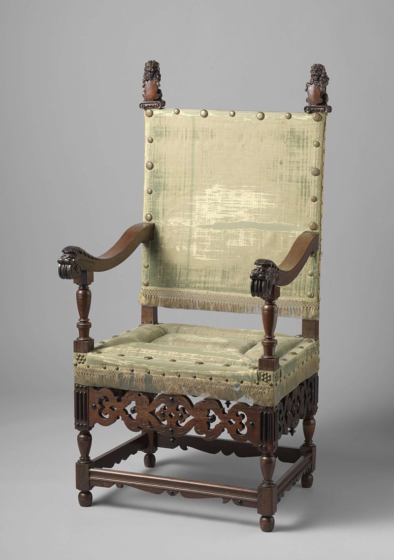 Cadeira de madeira renascentista, artista desconhecido, c. 1615-1625