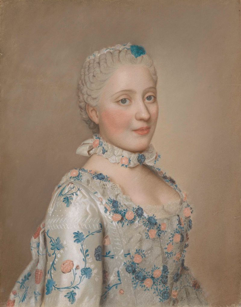 Portrait of Maria Josepha of Saxony, pastel on paper by Jean-Etienne Liotard