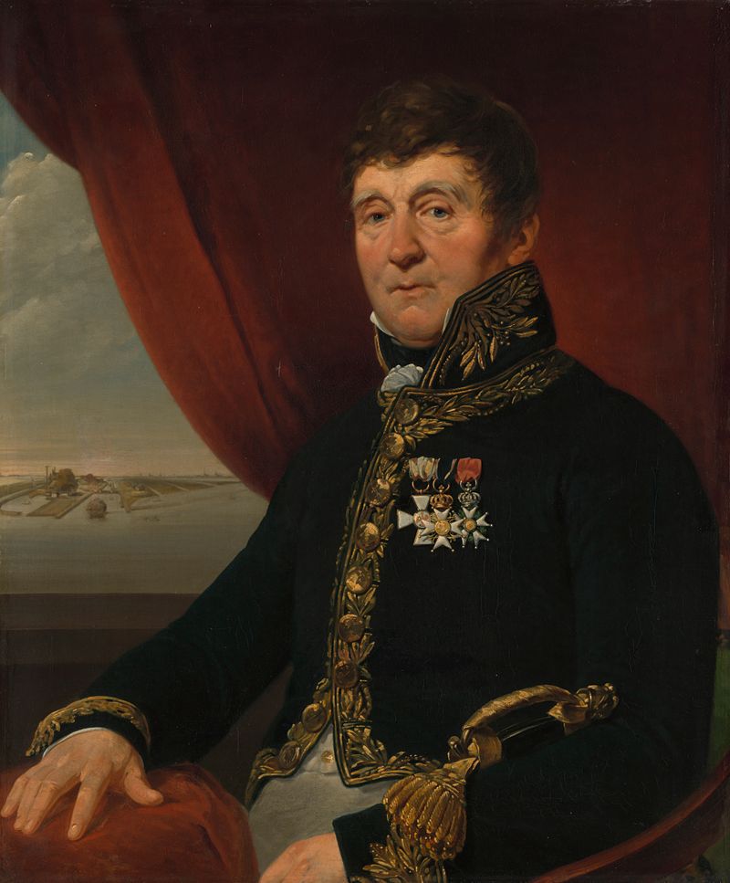 Retrato de Jan Blanken Jansz. por Jean Augustin Daiwaille, óleo sobre lienzo