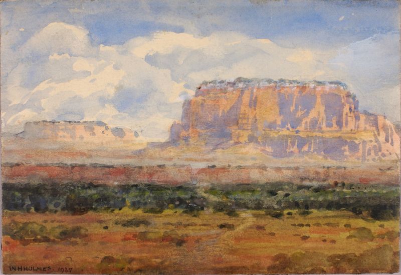 The Enchanted Mesa by William Henry Holmes, landscape, modernism